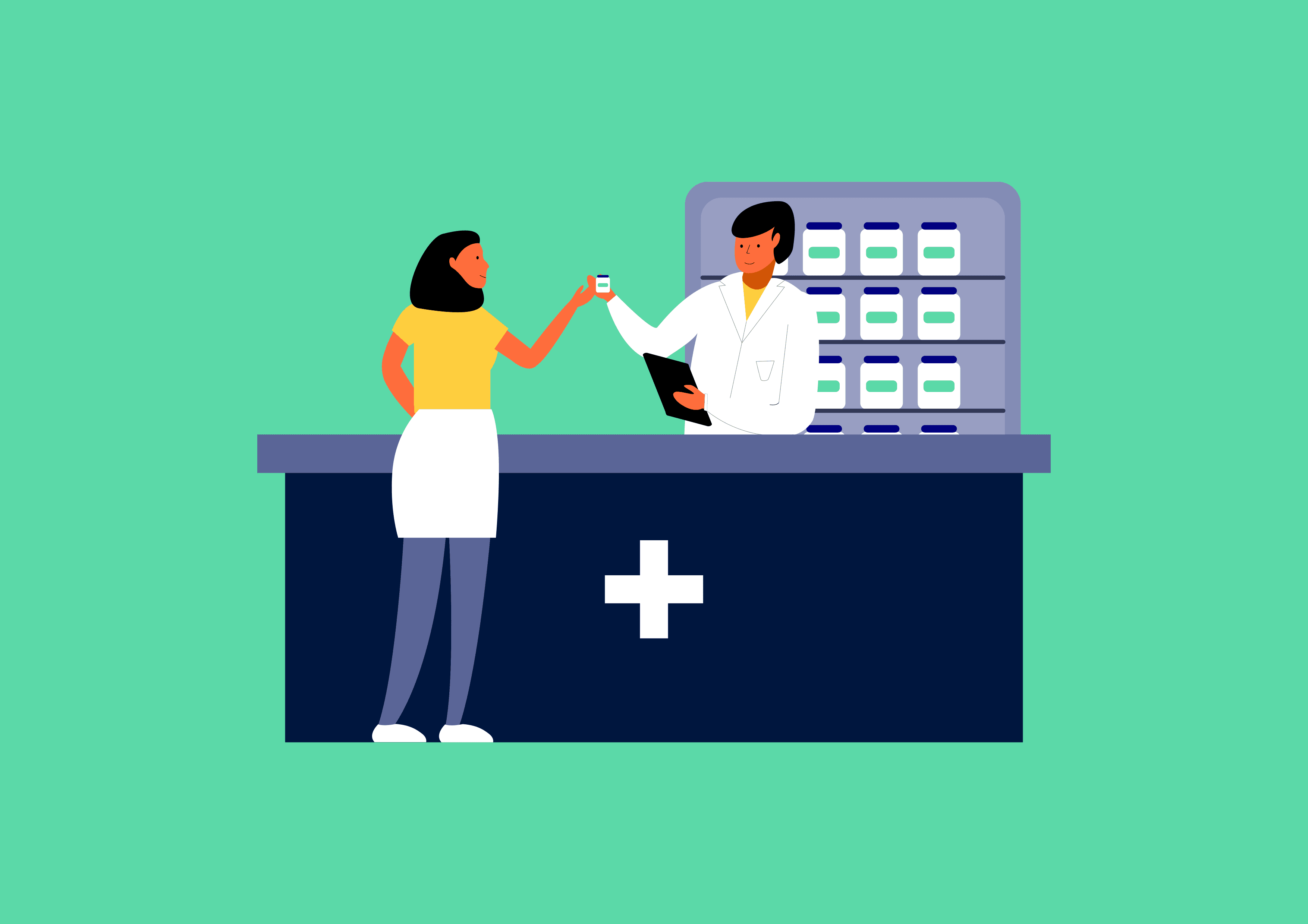 Pharmacy Flat Illustration thumbnail