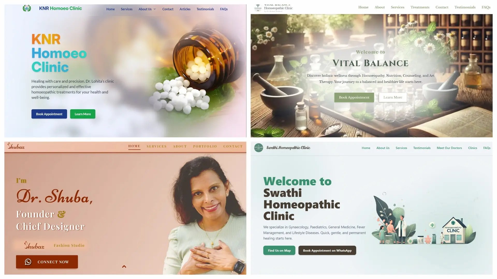Homoeopathic Clinic Websites screenshot